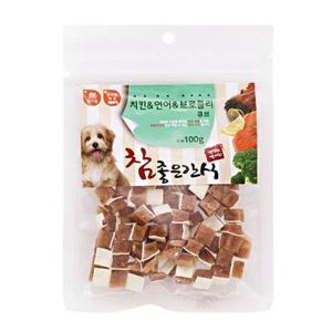 참좋은간식 치킨 연어 브로콜리 큐브 100g
