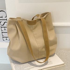 포미 캔버스 데일리 여성 가방 주름 디자인 에코백 숄더백