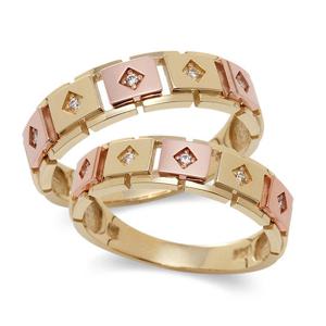 라디오사 18K 커플링 세트 G18B-302RO 남녀한쌍