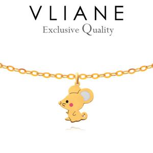[브리앙] 18K 쁘띠 마우스 아기 목걸이 (미아방지,돌잔치,쥐띠)
