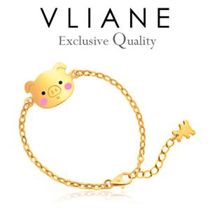 [브리앙] 18K 우리 꿀꿀이 아기 팔찌 (미아방지,돌잔치,돌선물)