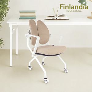 핀란디아 스카이 GX201 더블백 화이트 학생사무용 책상의자