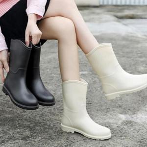 여성 깔끔한 방수 캐주얼 롱 레인33 디자인 레인부츠