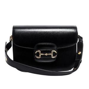 구찌 홀스빗 1955 레더 숄더 백 블랙 602204 1DB0G 1000