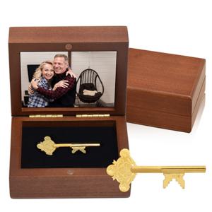 [골드모아] 순금 행운의열쇠 미니우드케이스 1.87g 24K 감사패