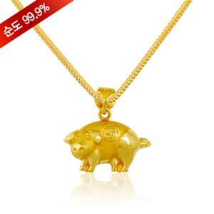 여자 순금 목걸이 7.5g 24K [노란복돼지]