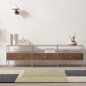 보루네오 마르체 빌리 원목 모듈 모던센츄리 S3 높은거실장 1800 BMF048C (착불)