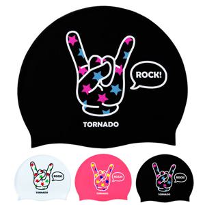 토네이도 수모 실리콘 수영모자 락스타