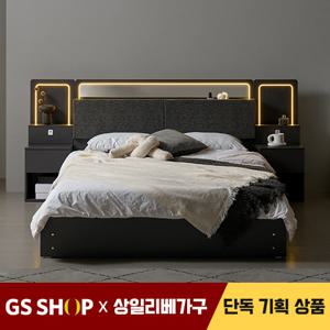 [특가]상일리베가구 호텔 밀라노 LED 거울 수납 침대 프레임 SS(수퍼싱글)