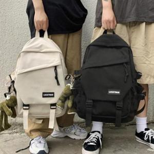 화이트 백팩 SM-6347 심플 책가방 블랙