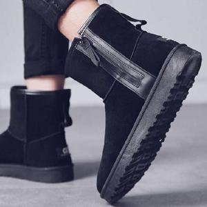 남자부츠 발목 방한화 데일리 털장화 방한슈즈 지퍼 방한부츠