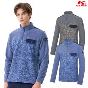 콜핑 남성 겨울 스포티 스판 후리스 플리스 남자 등산 집업 티셔츠 KSC453ST8M