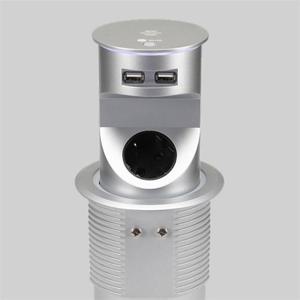 가구 매입콘센트 BIP-201W 실버 팝업 원통형