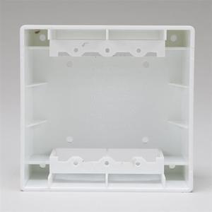 PVC노출 콘센트박스 2개용 54X120X120