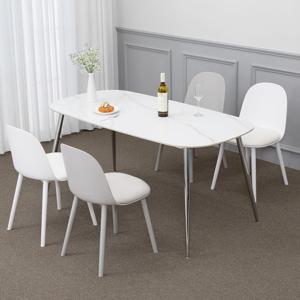 헤이즈 세라믹 1600X800 타원형 조이 4인 식탁 세트