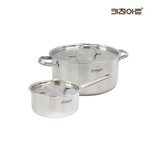 키친아트 그랑제 인덕션용냄비 통3중 304스텐 냄비세트 2종F 편16+양24