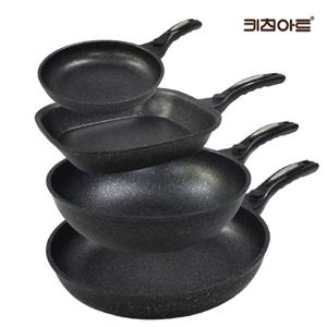 키친아트 첼로 주물후라이팬 마블코팅 후라이팬세트 4종C 후20+32+사각후27+웍30