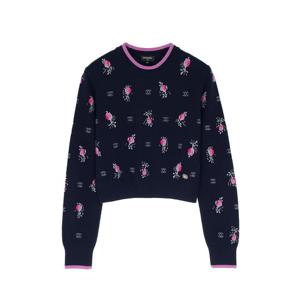 [엘러브] 샤넬 22K 크롭 캐시미어 풀오버 34 네이비 4ET1930