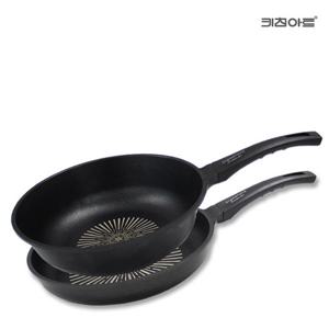 키친아트 시그니처 논스틱코팅 인덕션 후라이팬세트 2종C 후30+웍30