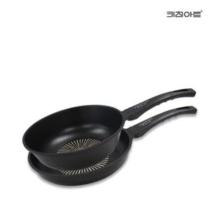 키친아트 시그니처 논스틱코팅 인덕션 후라이팬세트 2종A 후26+웍26