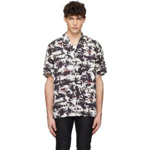 수비 블랙   화이트 팜트리 리조트 셔츠 251088M192003