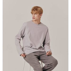 [지오다노]남자 라운드넥 무지 긴팔 기모 티셔츠  022916