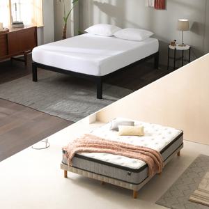 [지누스침대][Q] 퀵스냅 블랙 침대SET / 컴포트 서포트 하이브리드 30cm 침대 세트 프레임 퀸