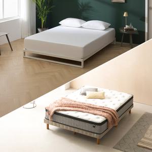 [지누스침대][SS] 트리샤 화이트 침대SET / 컴포트 서포트 하이브리드 30cm 침대 세트 프레임 슈퍼싱글