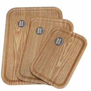 심플 우드 화이바 쟁반 (대) 1개 트레이 식기