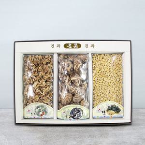 영동 견과류 선물세트 3호_(호두+잣+표고버섯)