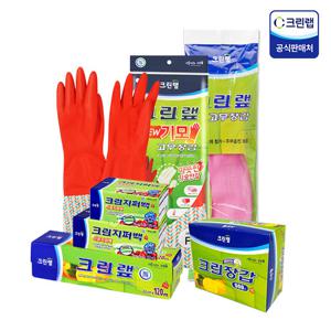 크린랩 베스트 12종 균일가전 크린장갑/고무장갑/지퍼백
