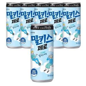롯데칠성음료 밀키스 제로 250ml 6캔