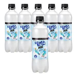 롯데칠성음료 밀키스 제로 500ml 6개