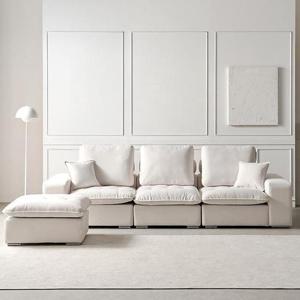 4인 F41391 1color 소파 세트 메리 패브릭 스툴