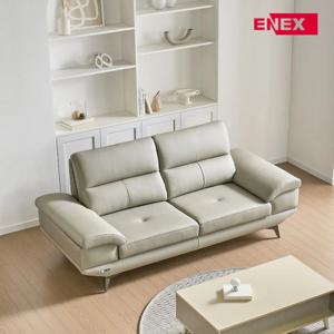 에넥스 피렌체 이태리 천연소가죽 3인 소파+스툴