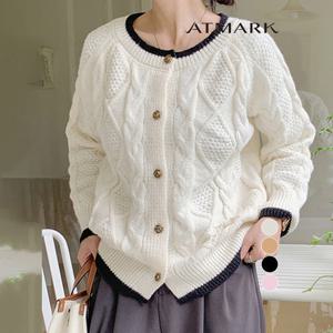 ATMARK 베이직꽈베기라운드가디건_AA49CD015G