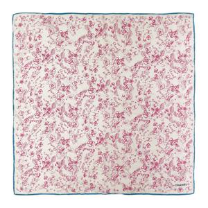 [엘러브] 샤넬 VIP 기프트 플라워 패턴 스퀘어 스카프 화이트/핑크 4ET1955