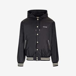 셀린느 엠브로더리드 쉘 후드 바시티 자켓 블랙 남성 2W838495M 38NO