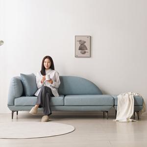 비앙스 로니 슬림 3인 가죽 소파(스툴포함)