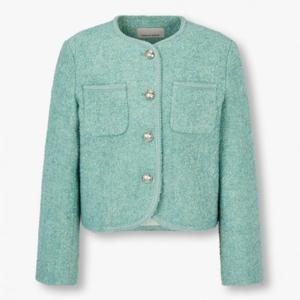 보브  (7155110001) 아웃 포켓 트위드 크롭 자켓