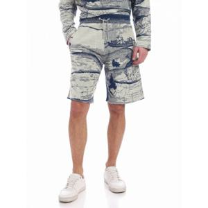 [KENZO] 라프리마 남성 팬츠 반바지 Photo 프린트 버뮤다 인 blue 앤 cream 5PA7694DC73 Cream /8