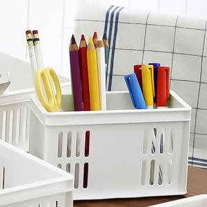 1호 PP 스텝바스켓 화이트 적층 소품바구니 스텝바구니 수납정리 보관함 리빙바구니 인테리어 트레이