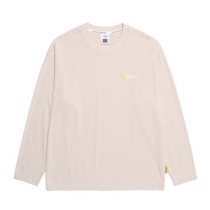 내셔널지오그래픽 N255UTS901 세미오버핏 수피마 긴팔 티셔츠 OAK BEIGE