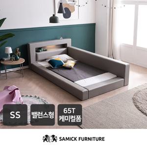 [삼익가구]렉스 LED 밸런스 가죽 침대(시리우스 65T 케미컬폼 독립-슈퍼싱글)