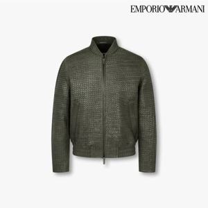 [엠포리오 아르마니]남성 인트레치아토 패턴 레더 자켓(A514309014)