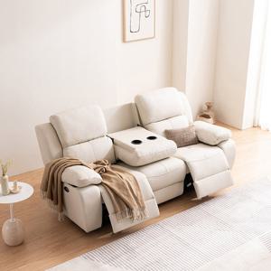 [삼익가구]모노드 USB 3인용 전동 리클라이너 가죽소파(양방향)