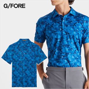 지포어 남성 골프웨어 / 아이콘 카모 테크 저지 폴로 반팔 티셔츠 블루 / G4MC0K060 G4MS23K060B CERUL