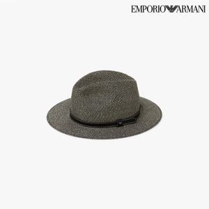 [엠포리오 아르마니]남성 이글 로고 벨티드 스트로 페도라(A515154007)