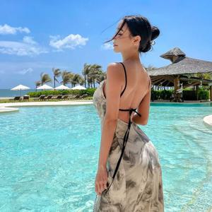 비바럽 / 롱원피스 휴양지 원피스 백리스 바캉스룩 OP19689F