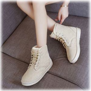 털 안감 여성 캐주얼 코디 댄디 패션 겨울 플랫 워커